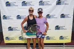 Womens 55 Doubles Champions - Kathy Fackrell & Julie-Post